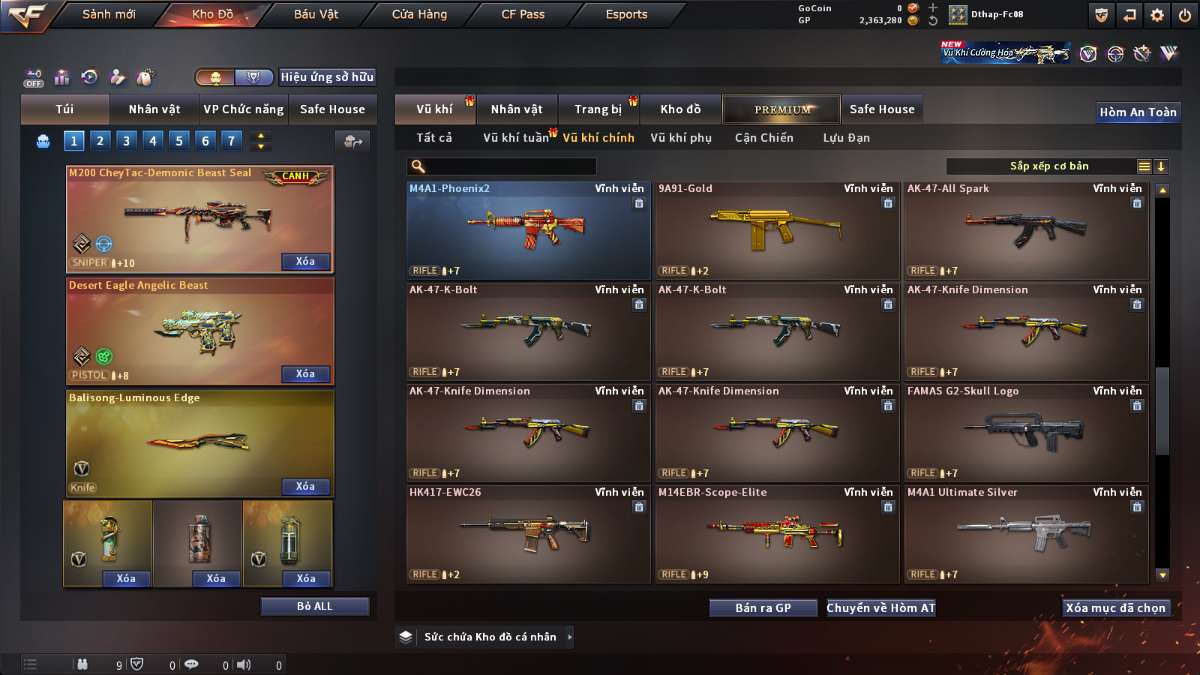 shop acc cf uy tin gia re